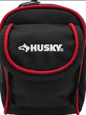 Husky 4.5 in. Clip-On Tool Belt Pouch 3 Pockets Durable Heavy Duty 570 971